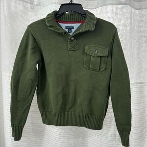 Tommy Hilfiger Olive Turtleneck Sweater